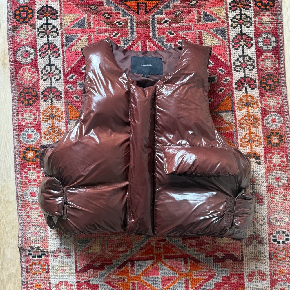 Entire Studios Brown Puffer Vest